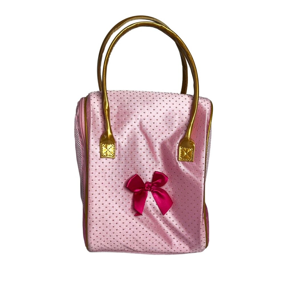 Pucci Pups Doug & Melissa Kids Dog Purse Pink Gold  With Dog Toy
